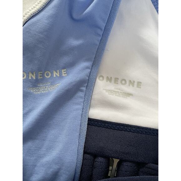 OneOne Swim Bikini Set Swimsuit Color Block V Cut Swimwear - Picture 10 of 10